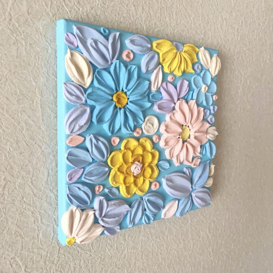 Amazon.co.jp: テクスチャーアート「FLOWER」No 23 原画 3D 現代